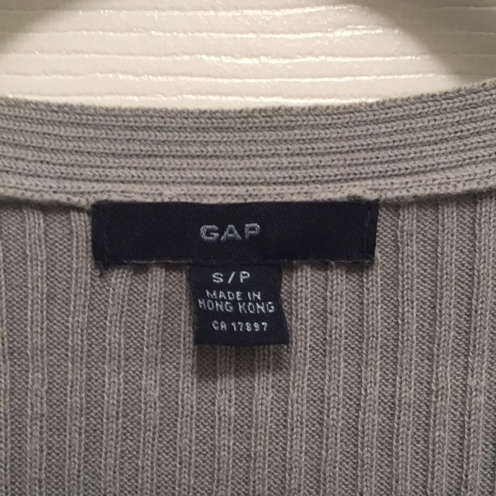 Grey Ribbed Cardigan - Picture 3 of 3